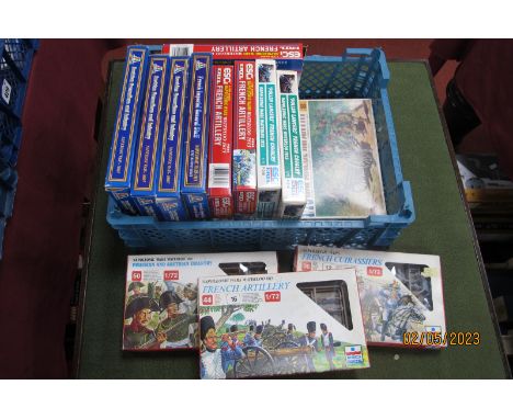 Thirteen Plastic Model Figure Sets, by Italeri ESCI, Fujimia predominantly Napoleonic Campaign Figures including 1:72 Austria