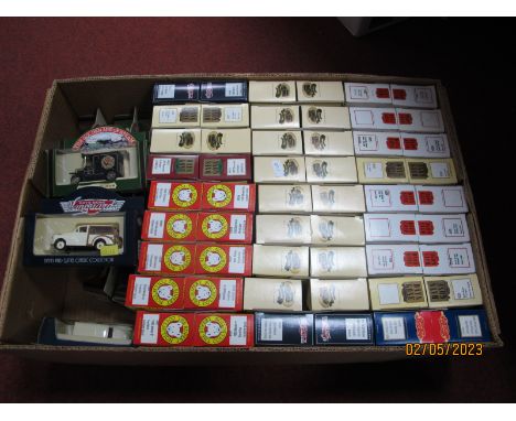 Approximately Sixty Diecast Model Vehicles, by Lledo, including 1960 Morris Minor Traveller, 1926 Bull Nose Morris Van 'Ruper