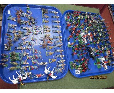 In Excess of One Hundred and Sixty White Metal/Lead Model Military Figures, both on foot and mounted, Motorcycle Corps noted,