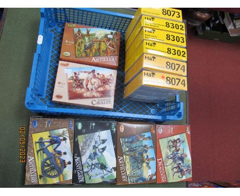 Twelve 1:72nd Scale Plastic Model Figure Sets, by HAT including #8303 Napoleonic Spanish Command, #8320 Napoleonic Spanish Li