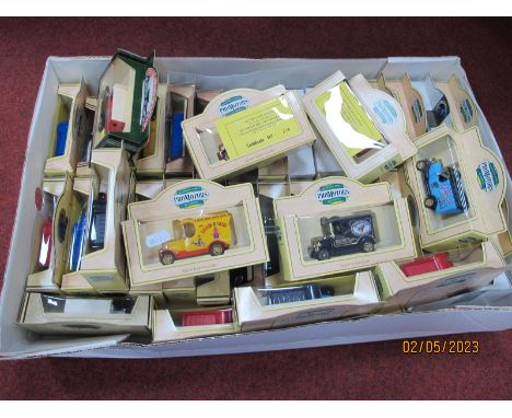 Forty Plus Diecast Model Vehicles, by Lledo, including 1920 Model 'T' Ford Van 'Midlands Railway', boxed.