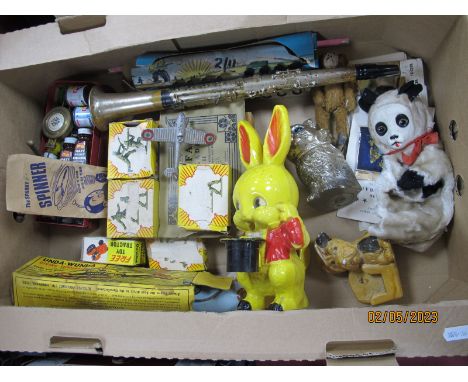 An Assorted Collection of Toys, to include a Sutcliffe Clockwork Unda-Wunda Diving Submarine (missing Key), plastic soldiers,