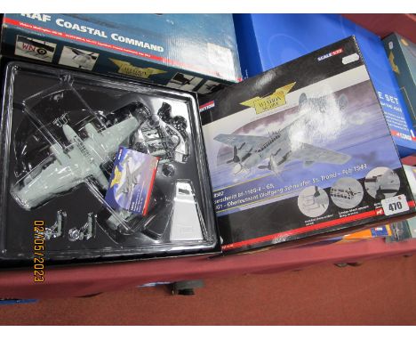 Corgi 'The Aviation Archive' #AA38502 1:72nd Scale Diecast Model Messerschmitt BF-11OG-4-G9, 12NJGI - Oberleutnant Wolfgang S