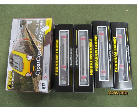 A Graham Farish "N" Gauge Ref No 371-678 Class 220 Four Car DMU "ARRIVA" Cross Country Voyager, very good cased/boxed visual 