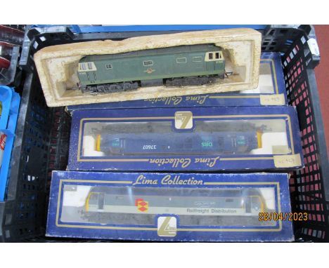 A Boxed Lima Collection, Class 37023, Class 47375, etc locomotives appear in good condition, but boxes grubby.
