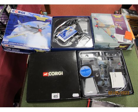 Three Corgi 1:72nd Scale Diecast Model Military Aircraft, comprising of #AA36306 Fairey Swordfish MKI - Fleet Air Arm, 815 Na