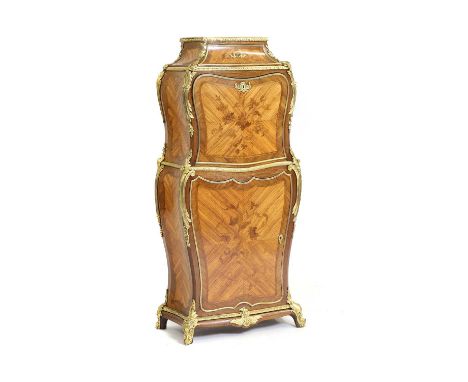 A Louis XV style inlaid kingwood and gilt bronze mounted secretaire à abattant, 55cm wide 24cm deep117cm highCondition Report