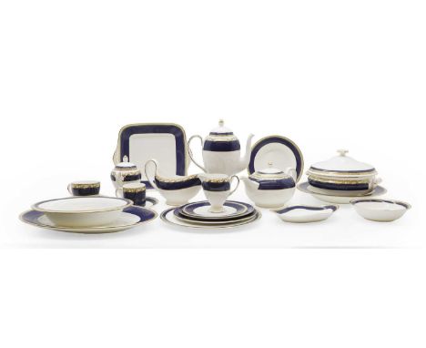 A large collection of Wedgwood ‘Rococo’ tea and dinnerware, modern, comprising, twelve dinner plates, 27.5cm diameter, twelve