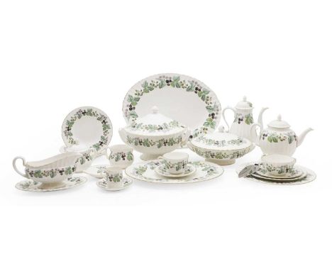 A collection of Royal Worcester ‘Lavinia’ tea, coffee and dinnerwares, modern, comprising, twelve dinner plates, 27cm diamete