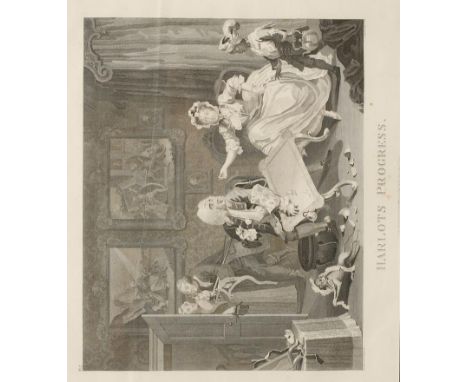 AFTER WILLIAM HOGARTH (1697-1764) Engraved by T. Cook "Harlot's Progress", titled with publishing details for GMG and J. Robi