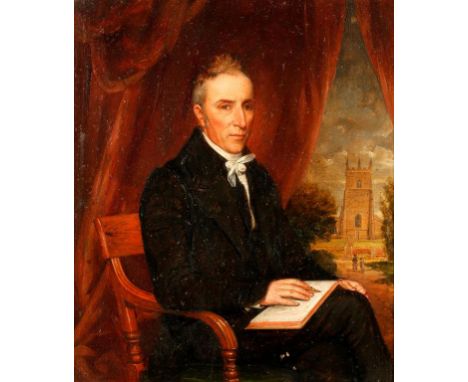ATTRIBUTED TO TURNHAM BURTON, 19th century A portrait of Reverend Joseph Kirkman Miller, M.A., Vicar of Walkeringham, Notting
