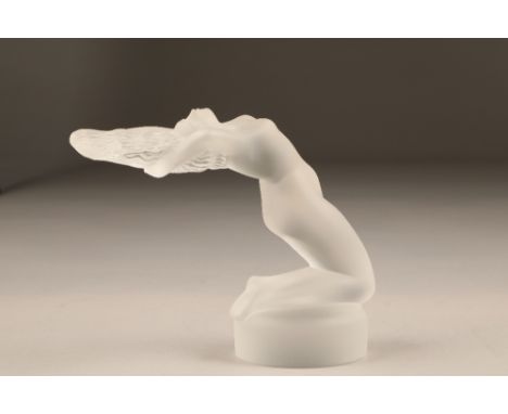 A Lalique frosted glass figure, of a nude female, arching backwards, etched Lalique ( R ) France, 13 cm high.CONDITION REPORT