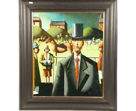 Stephen Mangan (Scottish Born 1964) Framed oil on canvas, 'The Owner' 60cm x 50cm CONDITION REPORT:Bottom left hand corner ha