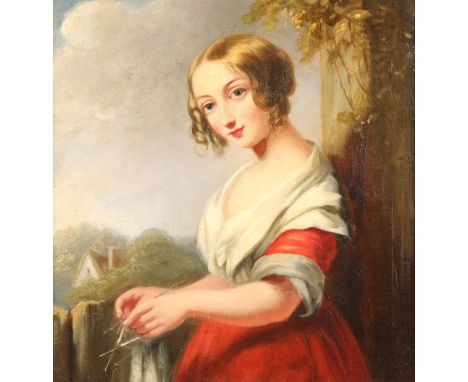 T Faed (Scottish 19th Century)                                                             Gilt framed oil on board          