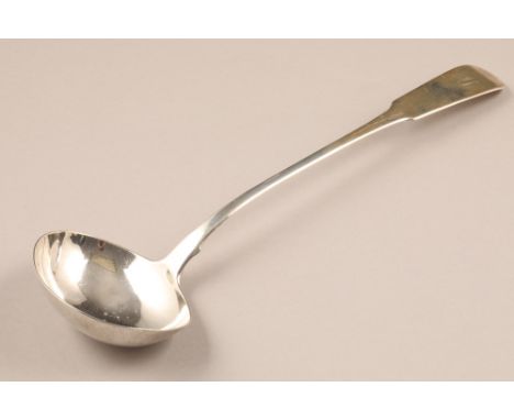 Scottish George III silver soup ladle, assay marked Edinburgh, weight 191g. CONDITION REPORT: The Georgian silver soup ladle 
