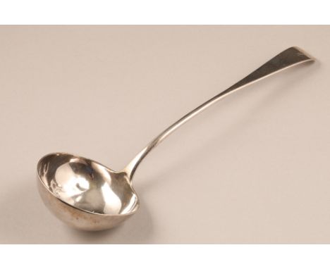 Scottish George III silver soup ladle, assay marked Edinburgh 1789, Robert Gray, 192g.