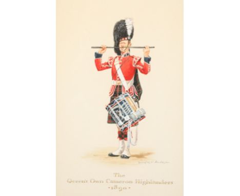 Douglas N Anderson (Scottish born 1927)                                     Scottish Regiments 1890, set of six watercolours 