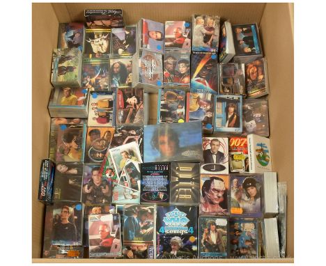 Large quantity of TV and Film related trading cards and playing cards includes Babylon 5. Star Trek, Doctor Who, The Outer Li