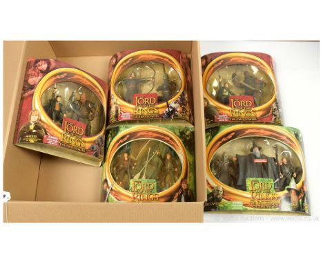 Toy Biz The Lord of the Rings figure packs x five includes Elven Archer &amp; Berserker Uruk-Hai, Pippin &amp; Ugluk, Merry &