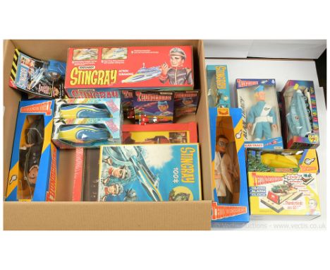 Quantity of Gerry Anderson related collectables including Pelham Puppets Thunderbirds Parker and Brains, sealed box of Pro Se