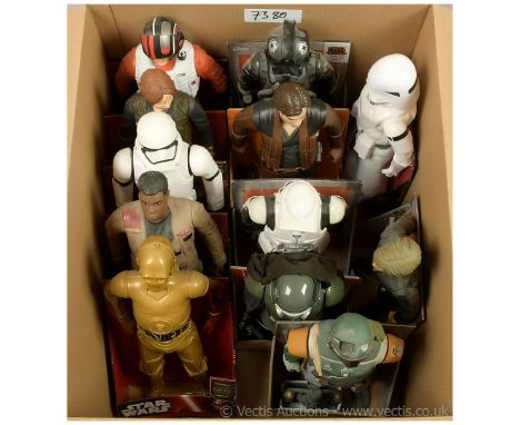 Jakks Pacific Star Wars large scale 18" figures x twelve includes Boba Fett, C-3PO, Finn, First Order Stormtrooper, Jyn Erso,