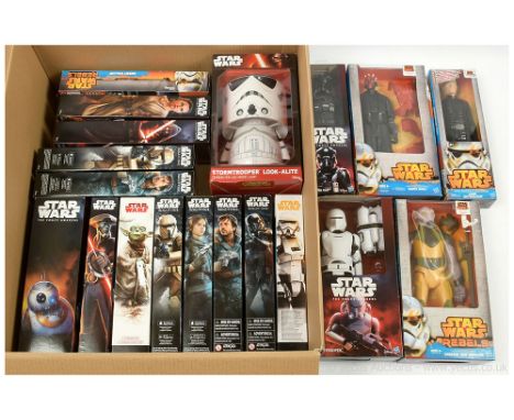 Hasbro Star Wars modern issue larger scale figures x eighteen includes Darth Maul, First Order Flametrooper, Garazeb "Zeb" Or