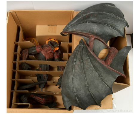 Neca The Lord of the Rings Balrog 25" figure, Good to Good Plus, Complete, within Fair (water damaged) outer packaging, with 