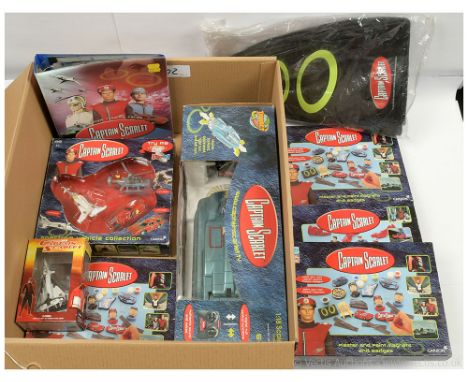 Quantity of Captain Scarlet related collectables including Impact International 1:18 scale radio controlled Spectrum Pursuit 