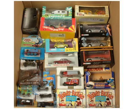 Large selection of TV &amp; Film related Die-cast vehicles including Corgi, Lledo, ERTL, Metals Die-cast and Hot Wheels, Batm