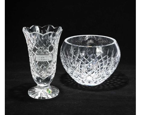 A Waterford Crystal Ireland Champion Stakes cut glass trophy, awarded to Frankie Dettori, 
the central panel engraved 'Irelan