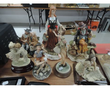 A selection of ceramic figures by Cappo De Monte