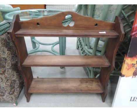 A Victorian stained frame shelf