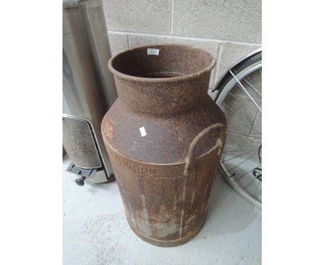 A vintage cast milk churn for Bibby Milnthorpe