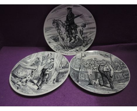 A selection of ceramic display plates by Criel et Monterau