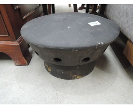 A ceramic chimney baffle 