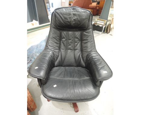 A vintage swivel armchair