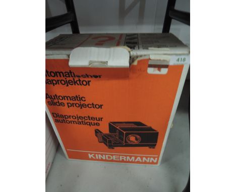 A boxed Kindermann slide projector