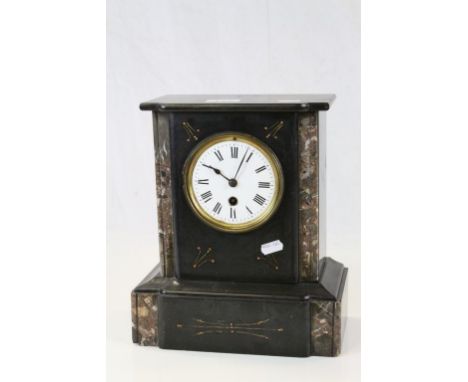 Slate and Marble Mantle Clock