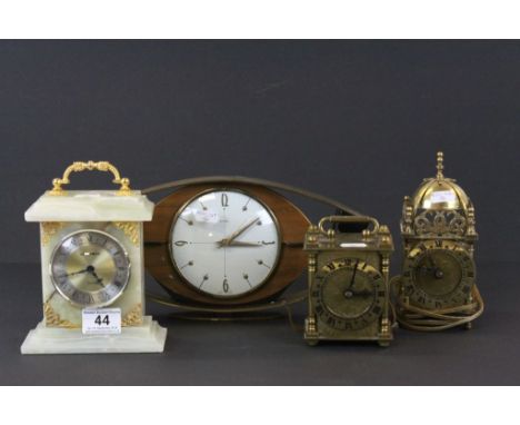 Four Electric / Quartz Clocks to include Smiths Lantern, Metamec and Chadfield