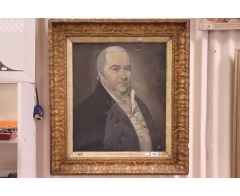 Oil on Canvas Portrait of Georgian Gentleman William Price, 59cms x 50cms, contained within a Gilt Frame marked ' B.1750 -  W