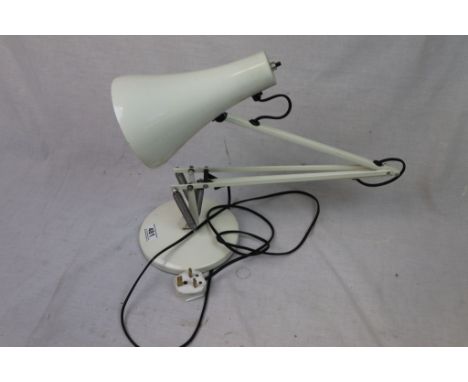 Vintage White Angle Poise Desk Lamp