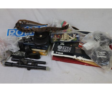 Group of Enamel Badges, Shooting Medals, Cartridge Belts, Various Other Medals, Police Items, Mixed Ephemera, etc