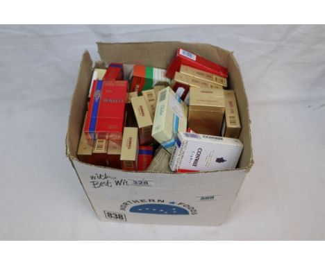 Large box of vintage Cigarette cards etc, part and full sets mainly in cigarette packets to include Gallahar The Reason Why, 