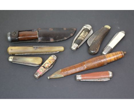 Collection of Vintage and Early Pocket Knives