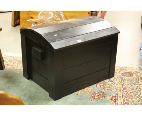Large Painted Pine Domed Top Trunk, approx. 80cms wide x 59cms high