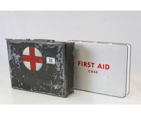 Two Vintage Metal First Aid Tins