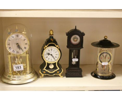 Four Vintage Clocks to include Swiza, Anniversary Clock, 2 x Novelty Clocks