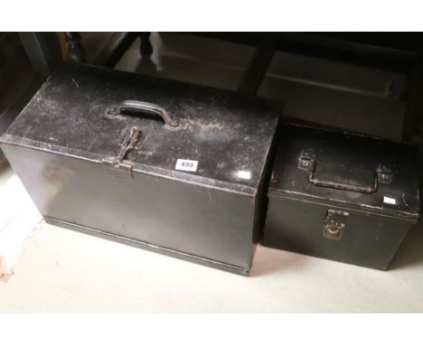 Two Metal Vintage Tool Boxes