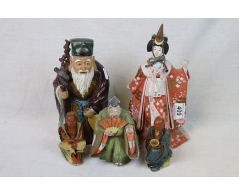 Five Japanese Ceramic Figures