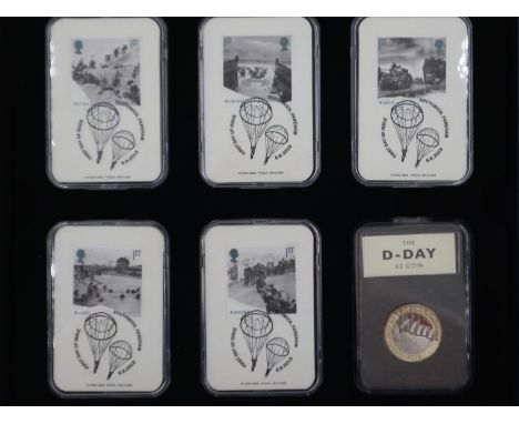 Westminster mint D-Day collectors edition stamps and medallion set, 88/2019. UK P&amp;P Group 1 (£16+VAT for the first lot an